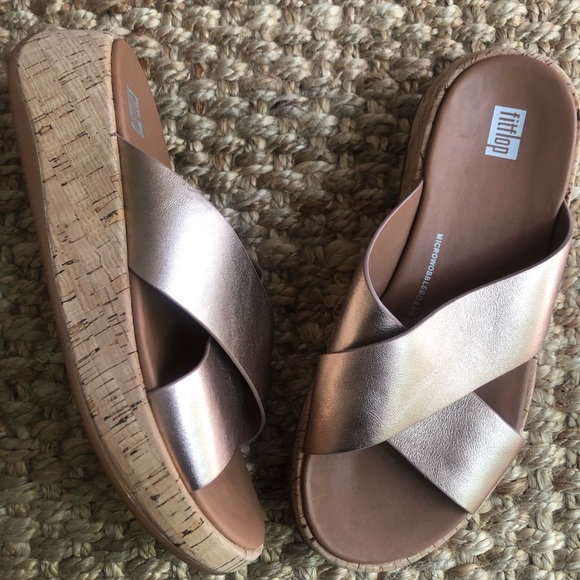 New: Fitflop F Mode FT8-323 in Rose Gold with Cork. Size 8 - Picture 11 of 15
